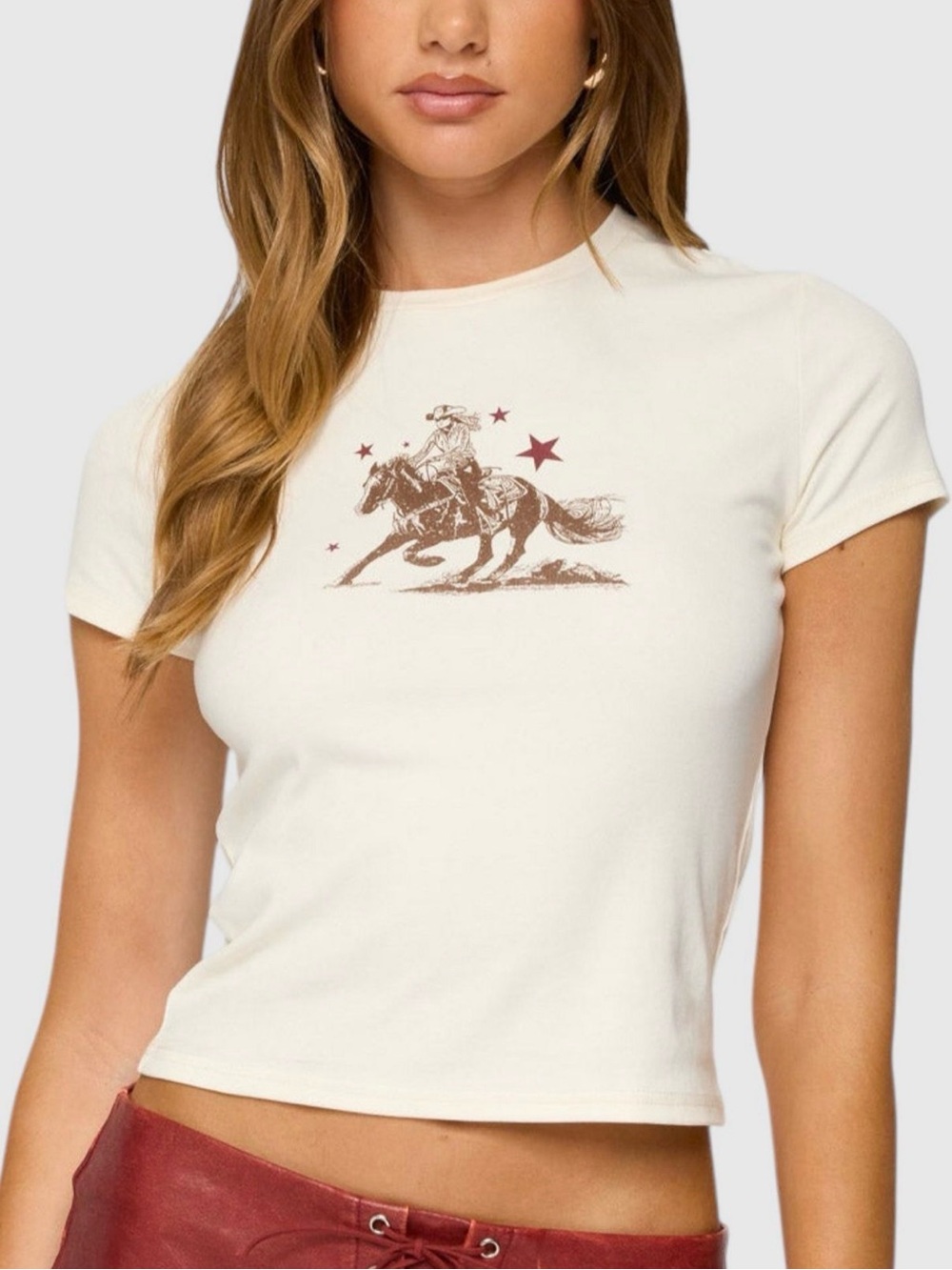 Edikted Western Graphic T Shirt